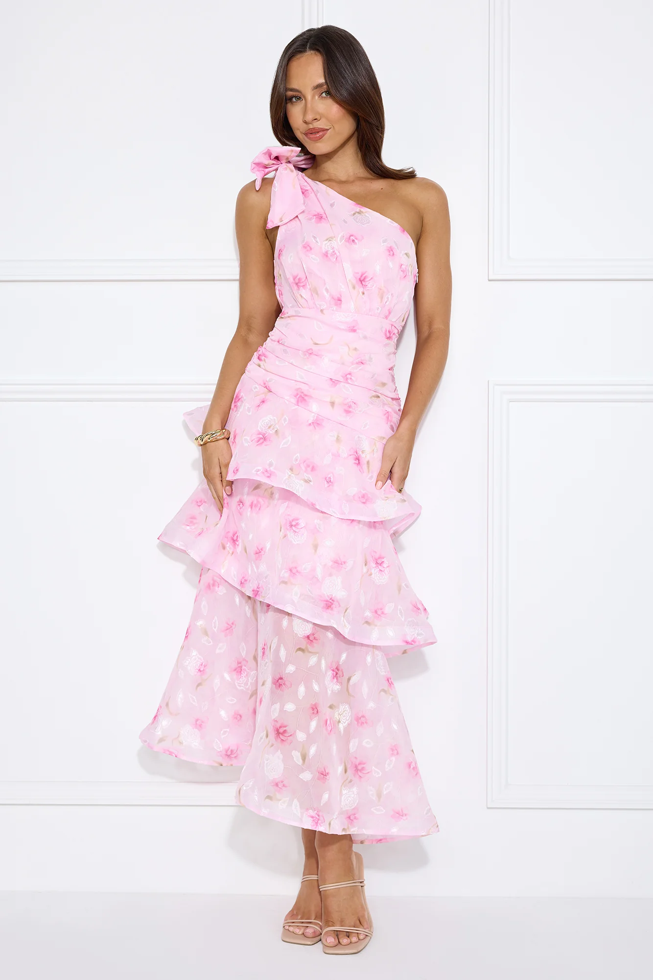 Sunshine Eyes One Shoulder Maxi Dress