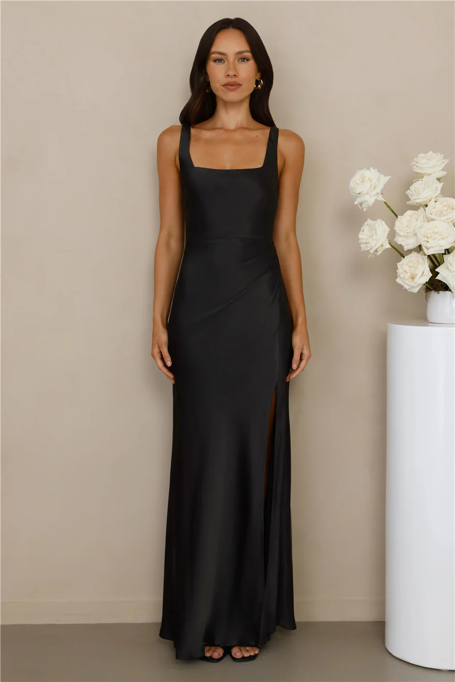 The Evelina Satin Maxi Dress
