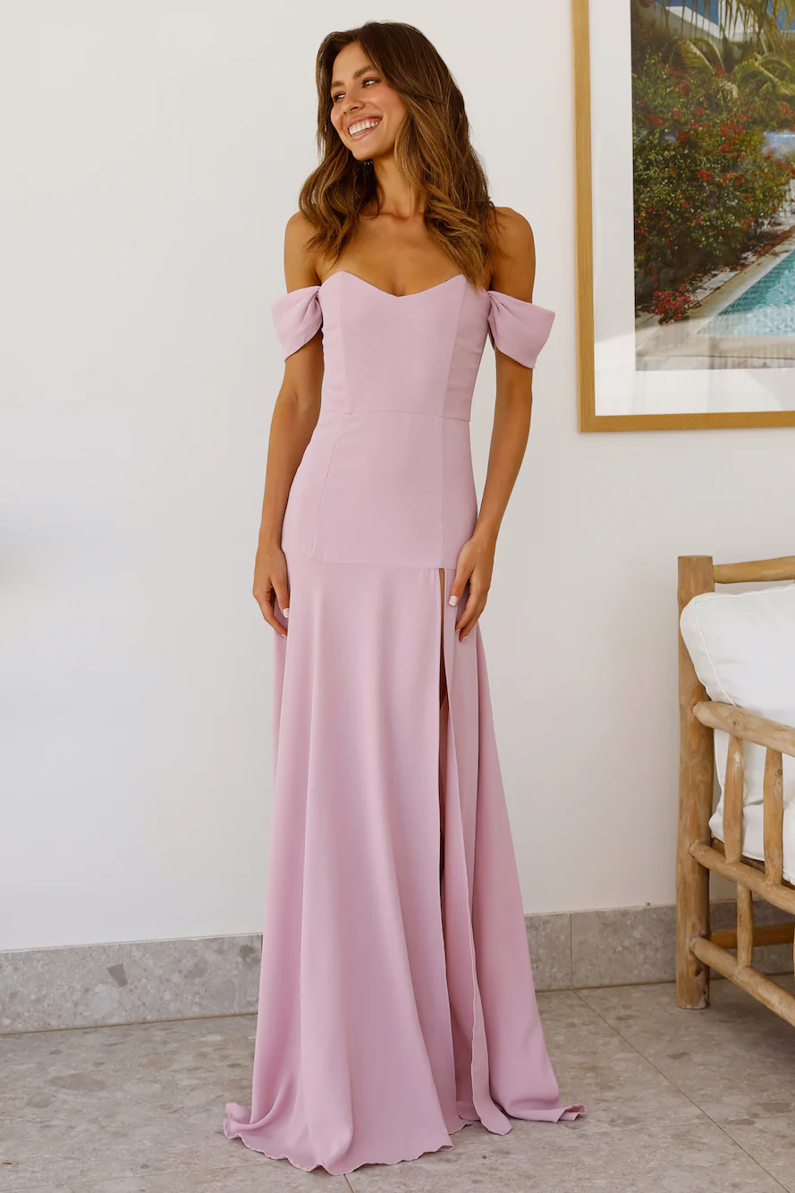 Blushing Cinderella Maxi Dress