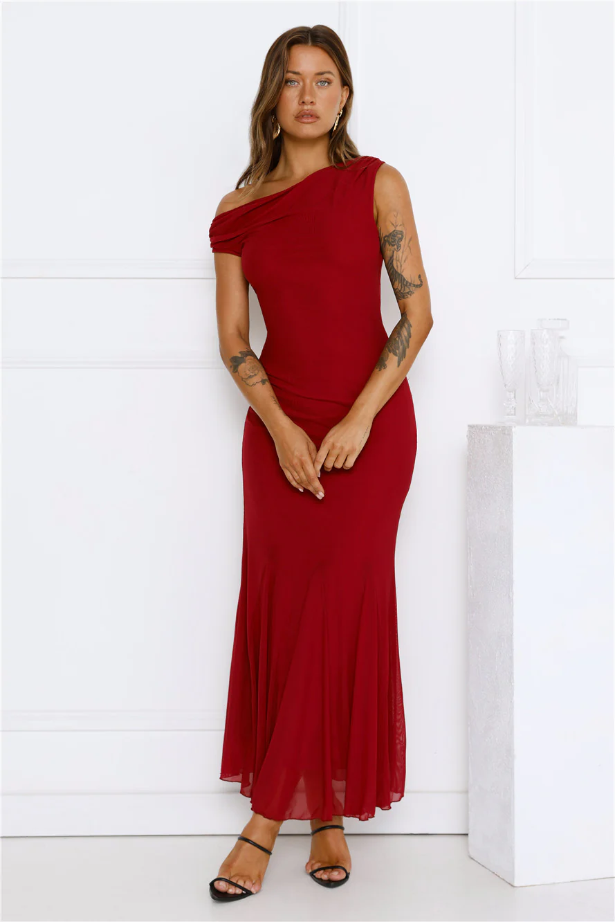 Moonlit Mischief Mesh Maxi Dress