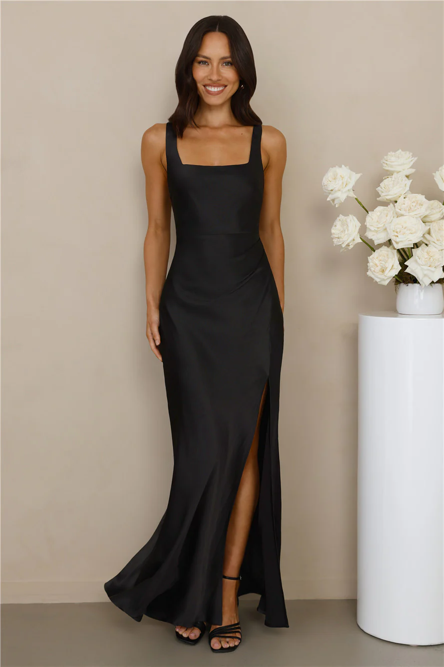 The Evelina Satin Maxi Dress