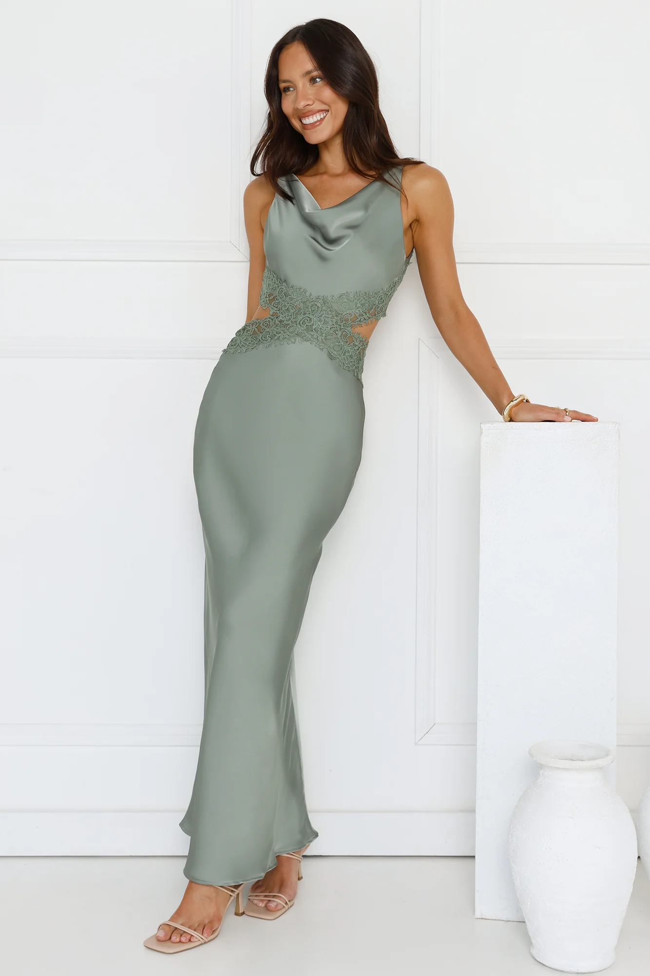 Satin Embrace Maxi Dress
