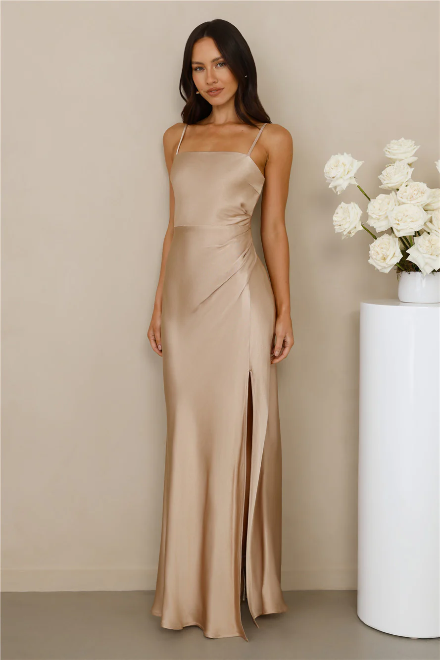 The Violetta Satin Maxi Dress