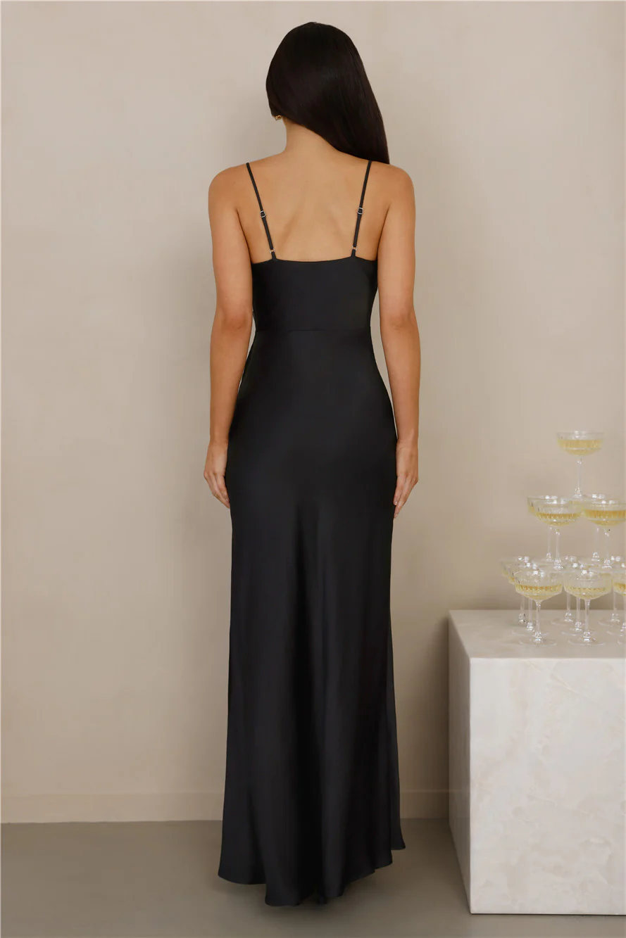 The Violetta Satin Maxi Dress