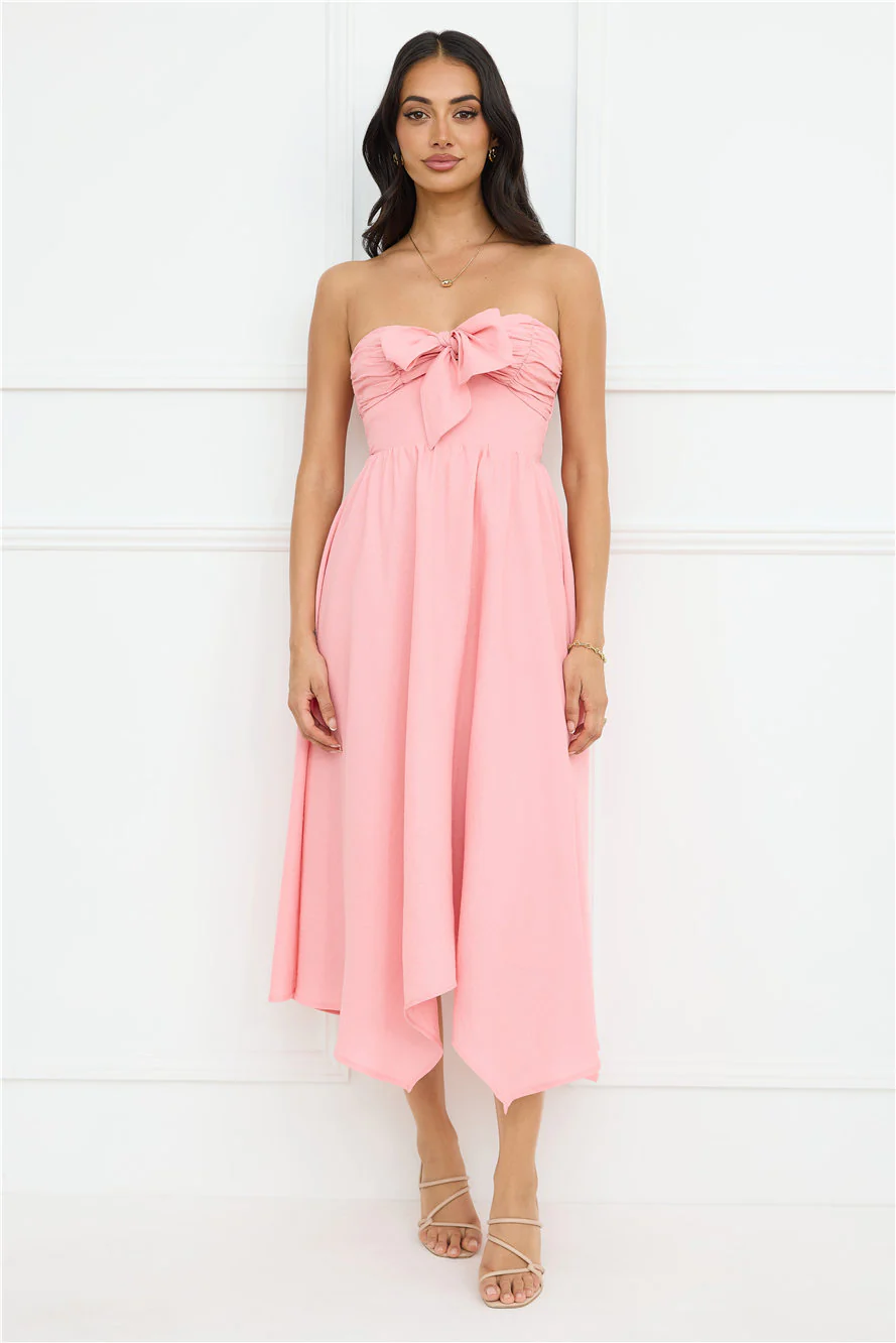 Saltwater Soul Strapless Midi Dress