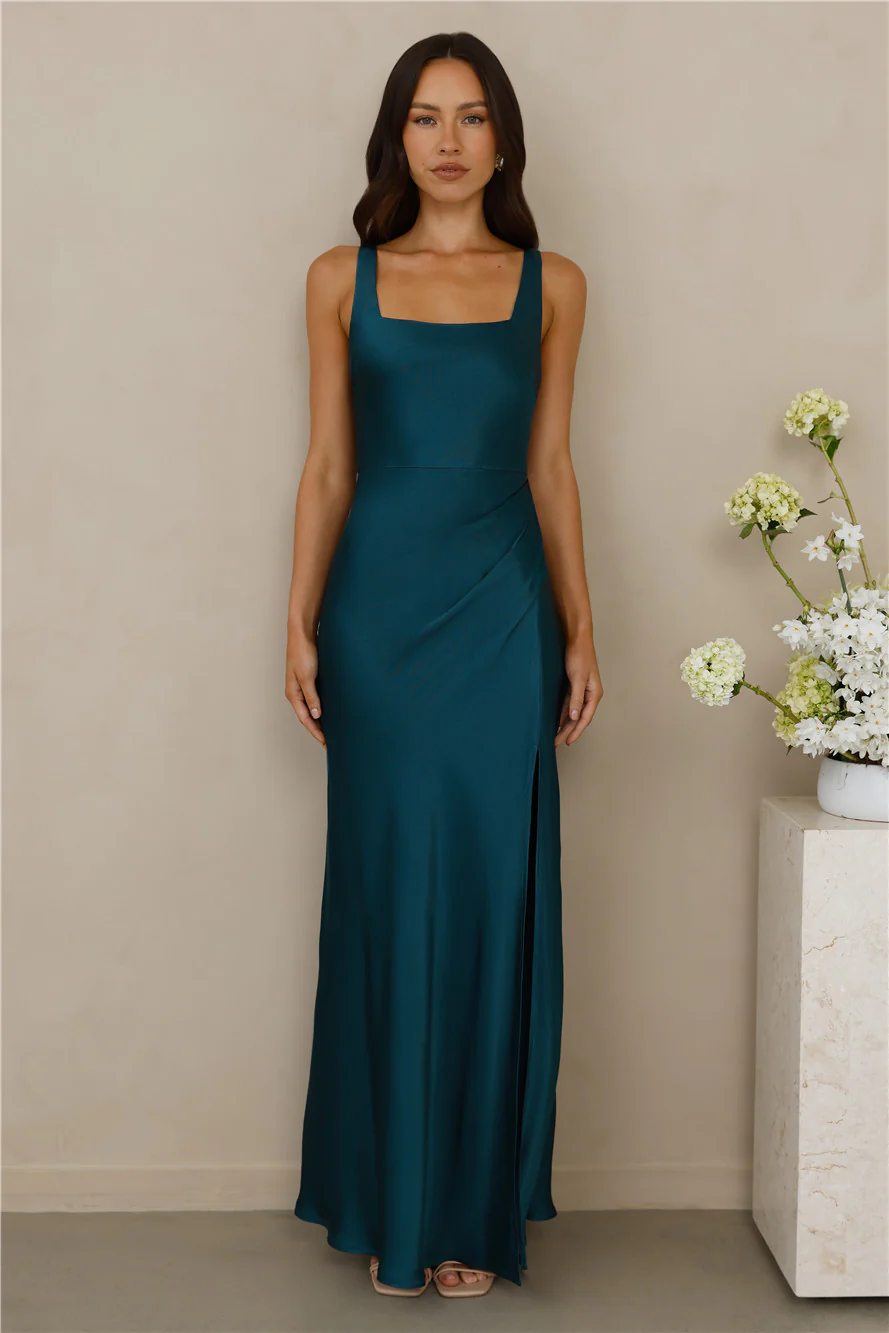 The Evelina Satin Maxi Dress