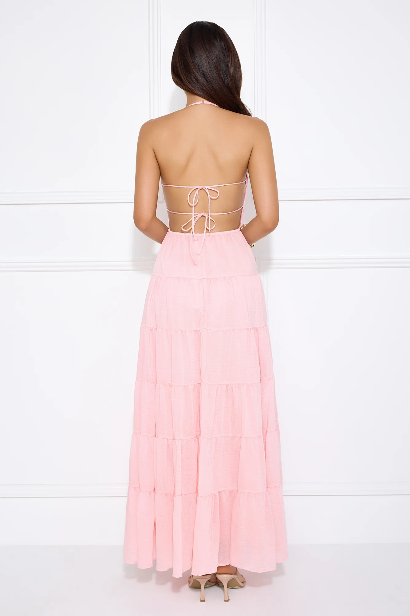 Make Up Halter Maxi Dress