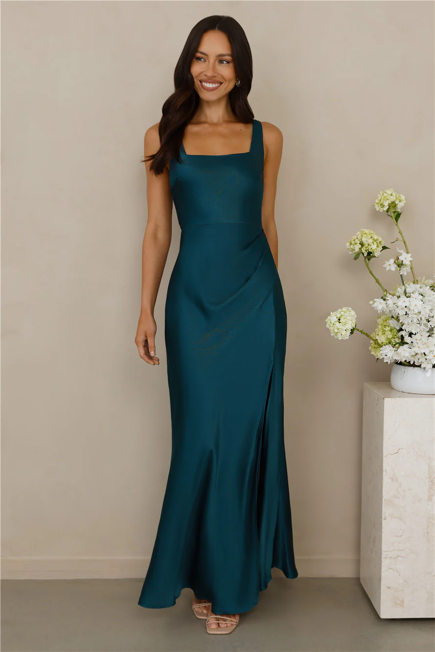 The Evelina Satin Maxi Dress
