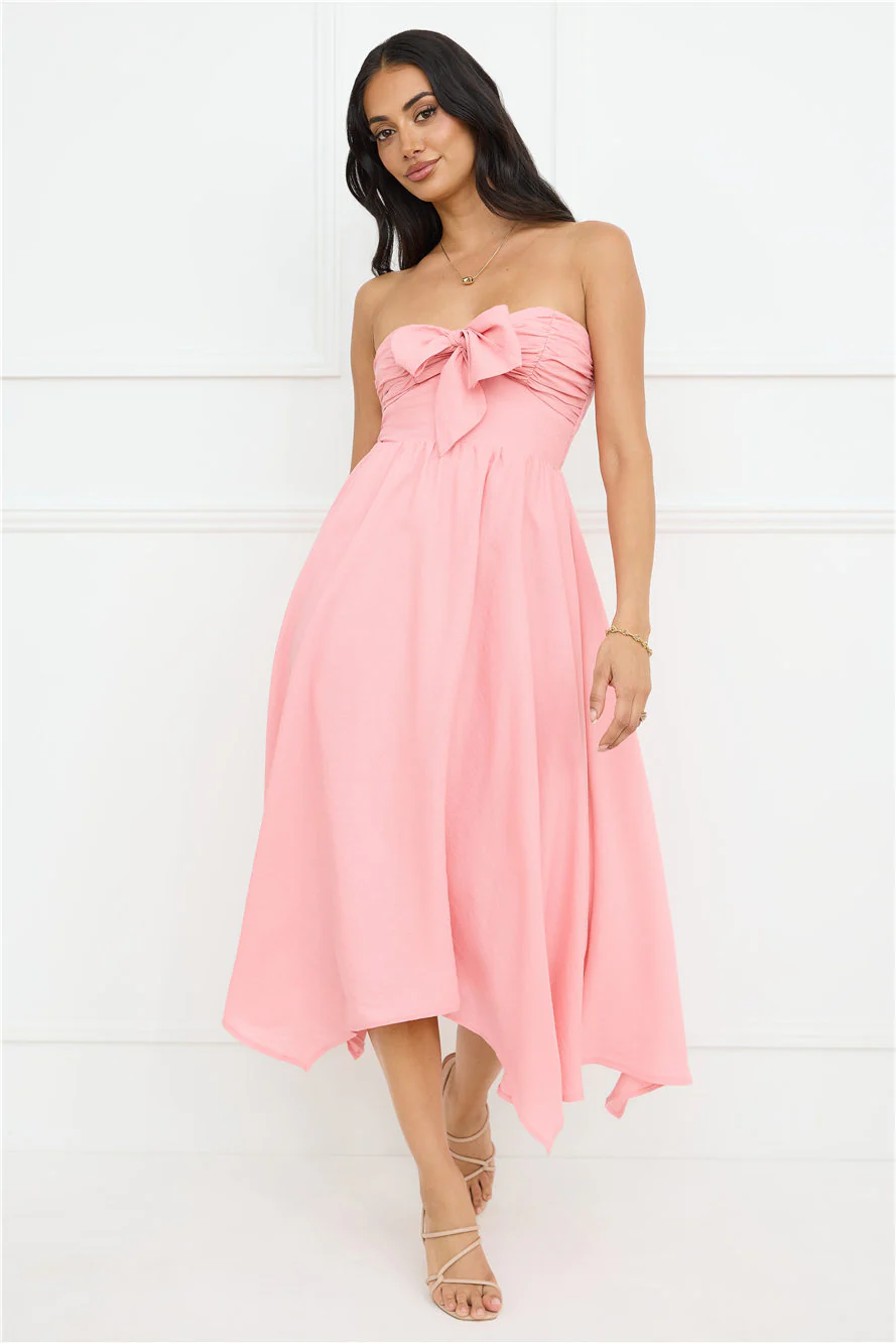 Saltwater Soul Strapless Midi Dress