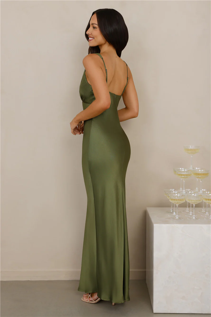 The Isabeau Satin Maxi Dress