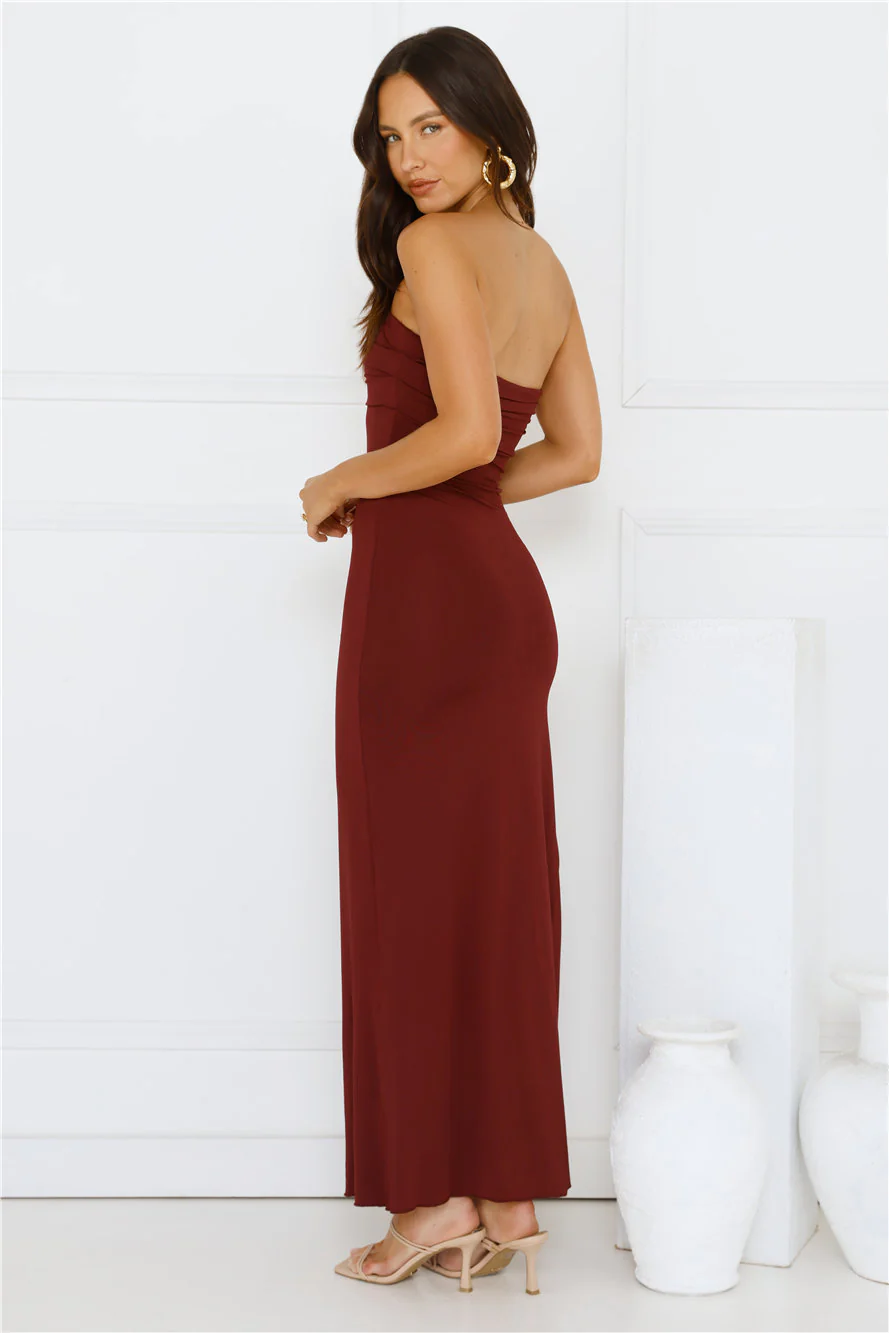 Sunshine Shuffle Strapless Maxi Dress