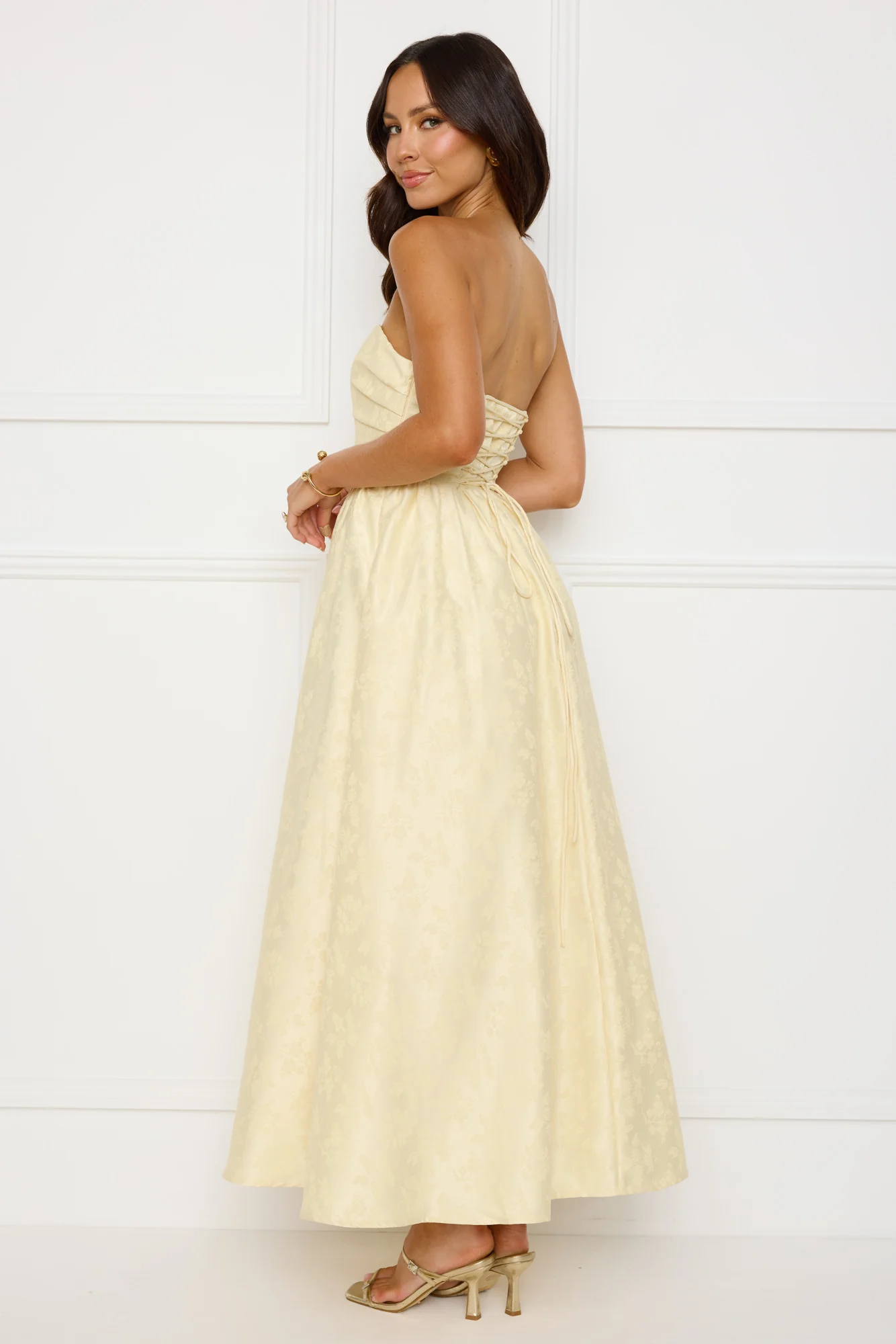 Dancing In Magic Strapless Maxi Dress