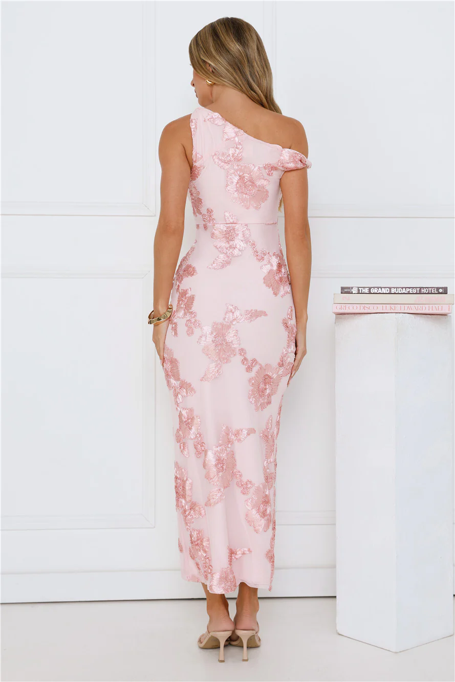 Billions Off Shoulder Mesh Maxi Dress