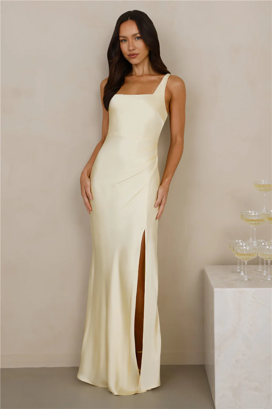 The Evelina Satin Maxi Dress