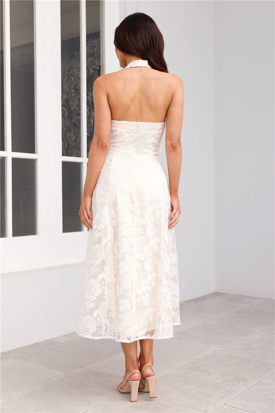 Disco Daze Halter Midi Dress