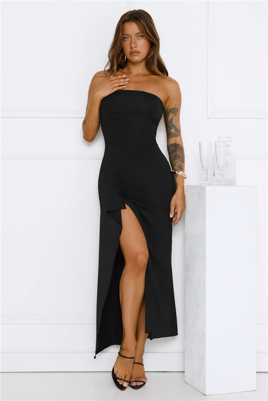 Sunshine Shuffle Strapless Maxi Dress