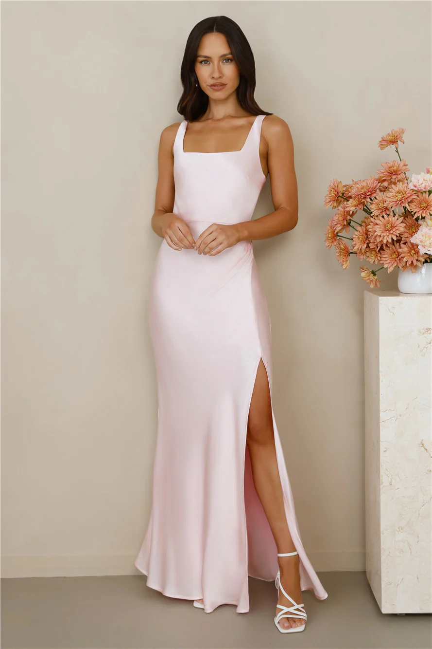 The Evelina Satin Maxi Dress