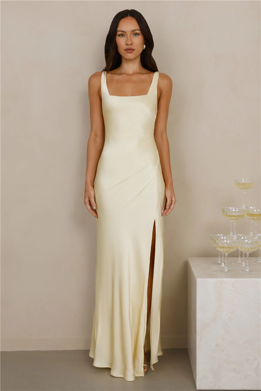 The Evelina Satin Maxi Dress