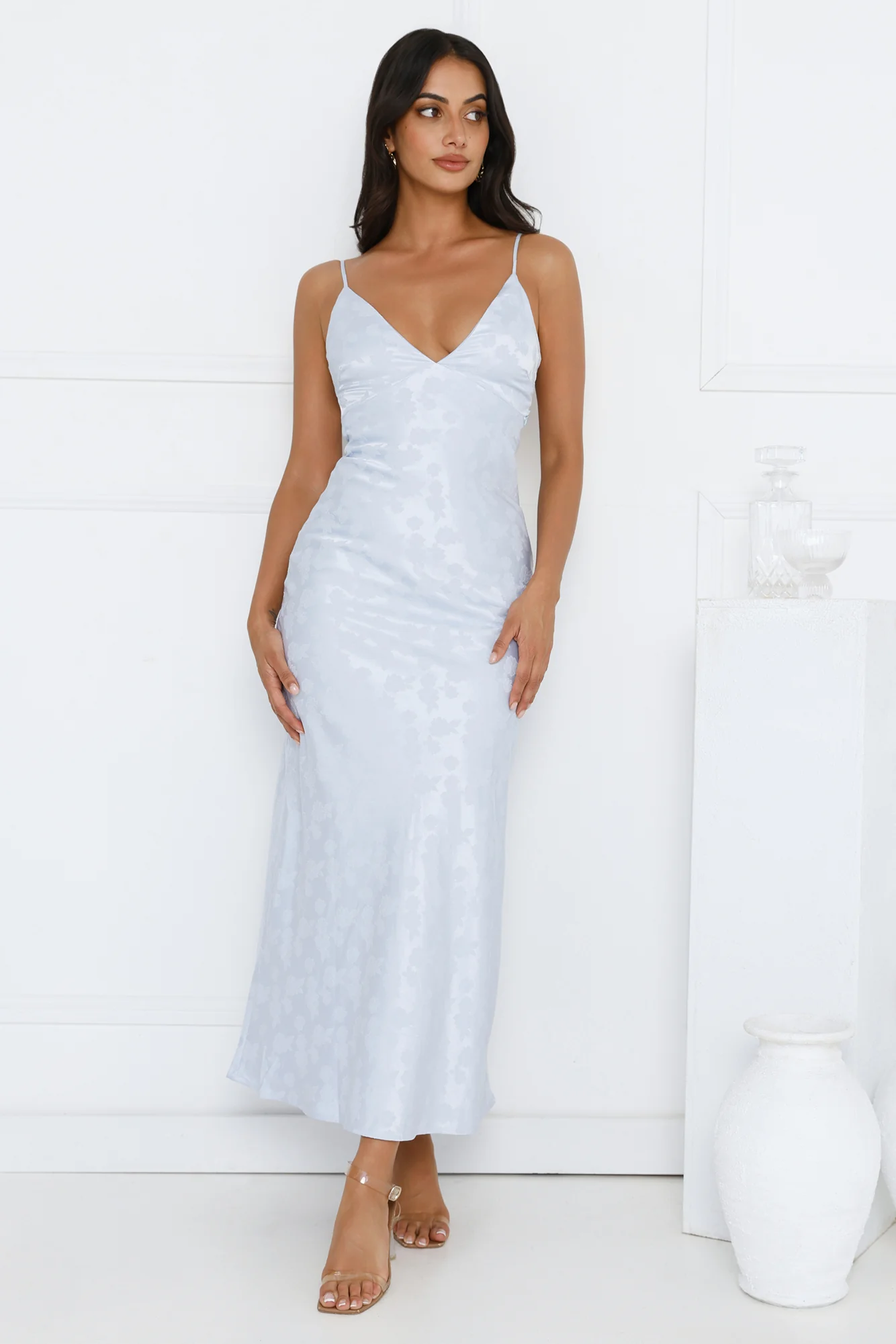 Floral Kiss Satin Maxi Dress