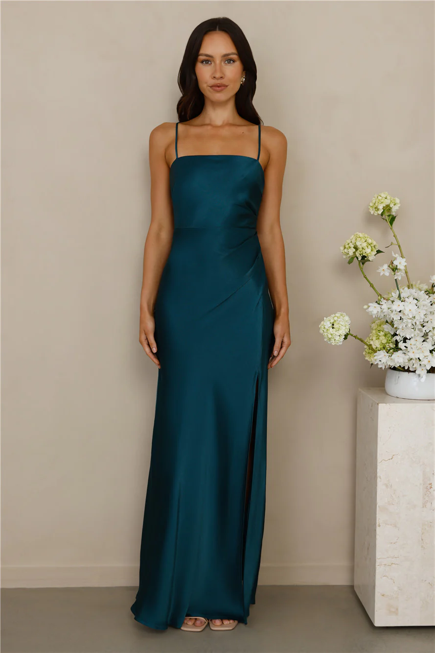 The Violetta Satin Maxi Dress