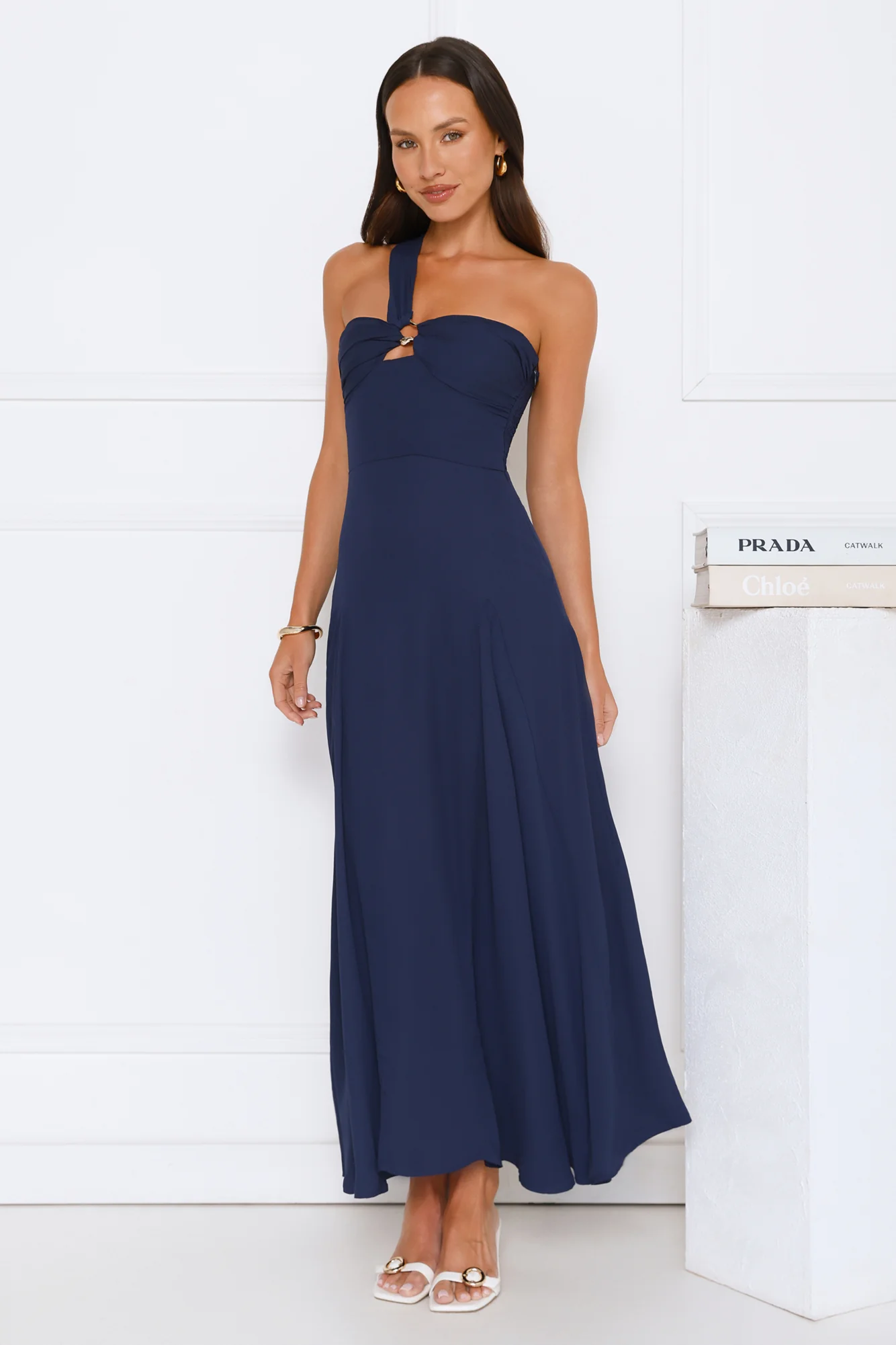 Styled Like A Star One Shoulder Maxi Dress