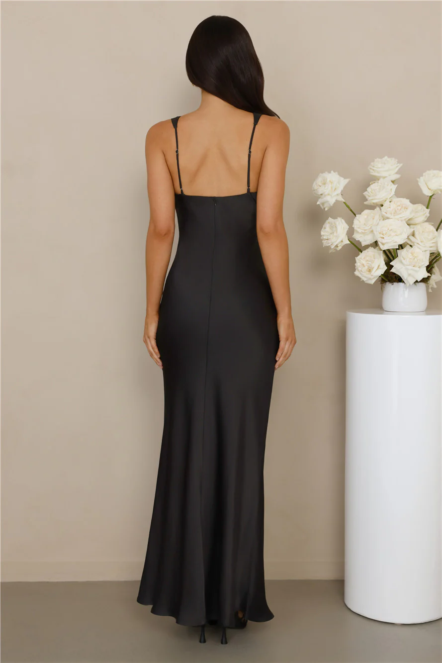 The Isabeau Satin Maxi Dress