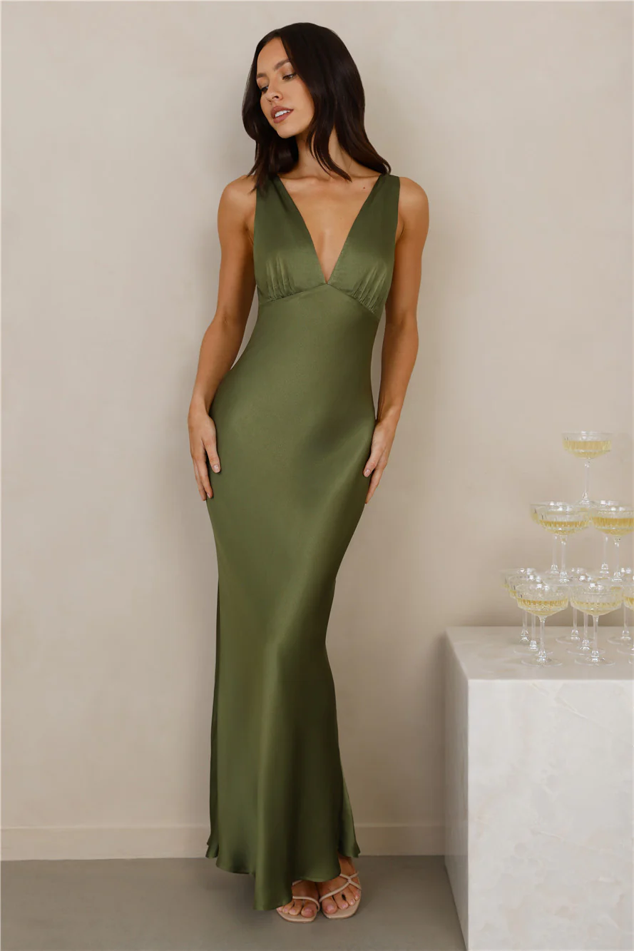 The Isabeau Satin Maxi Dress