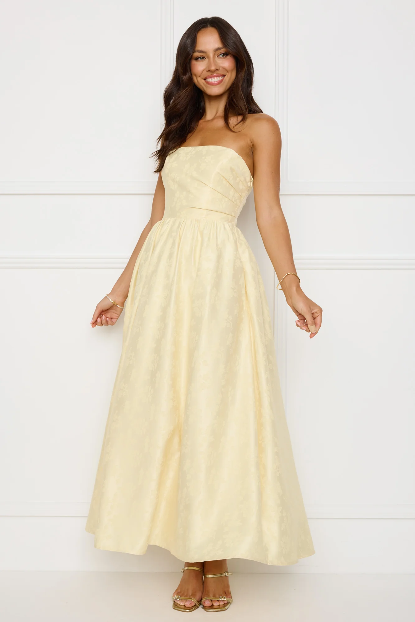 Dancing In Magic Strapless Maxi Dress