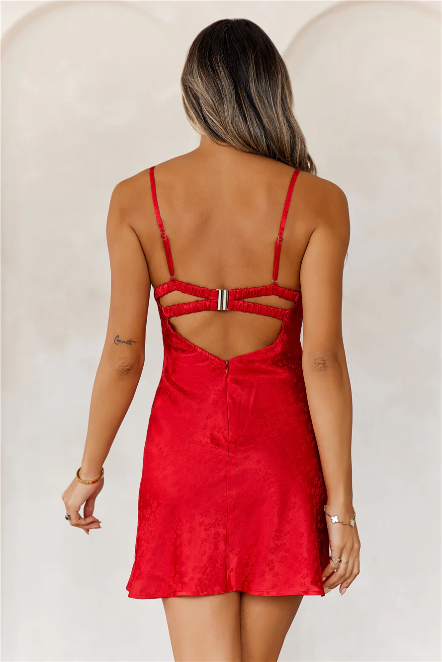 Golden Reflections Satin Mini Dress