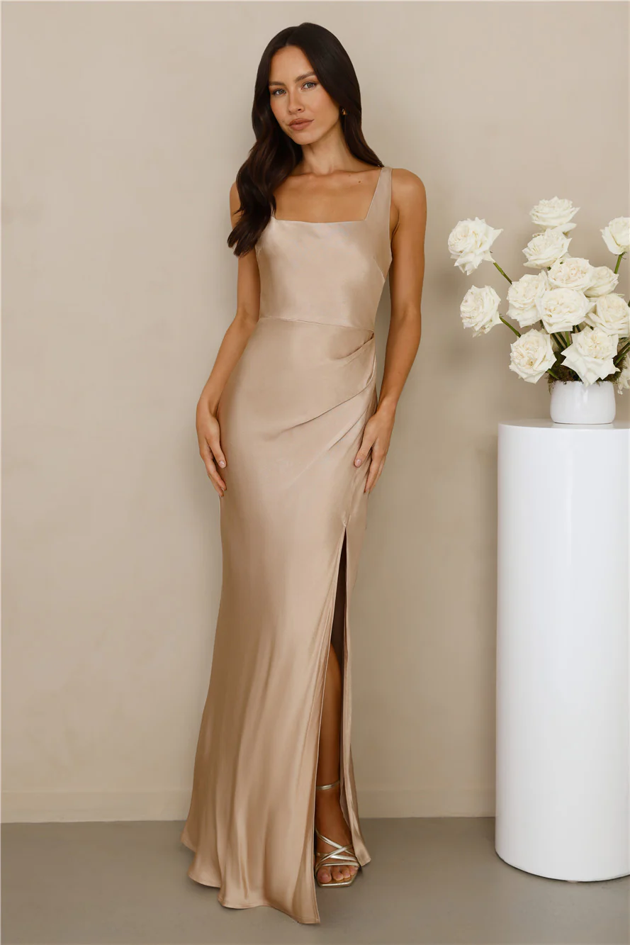 The Evelina Satin Maxi Dress