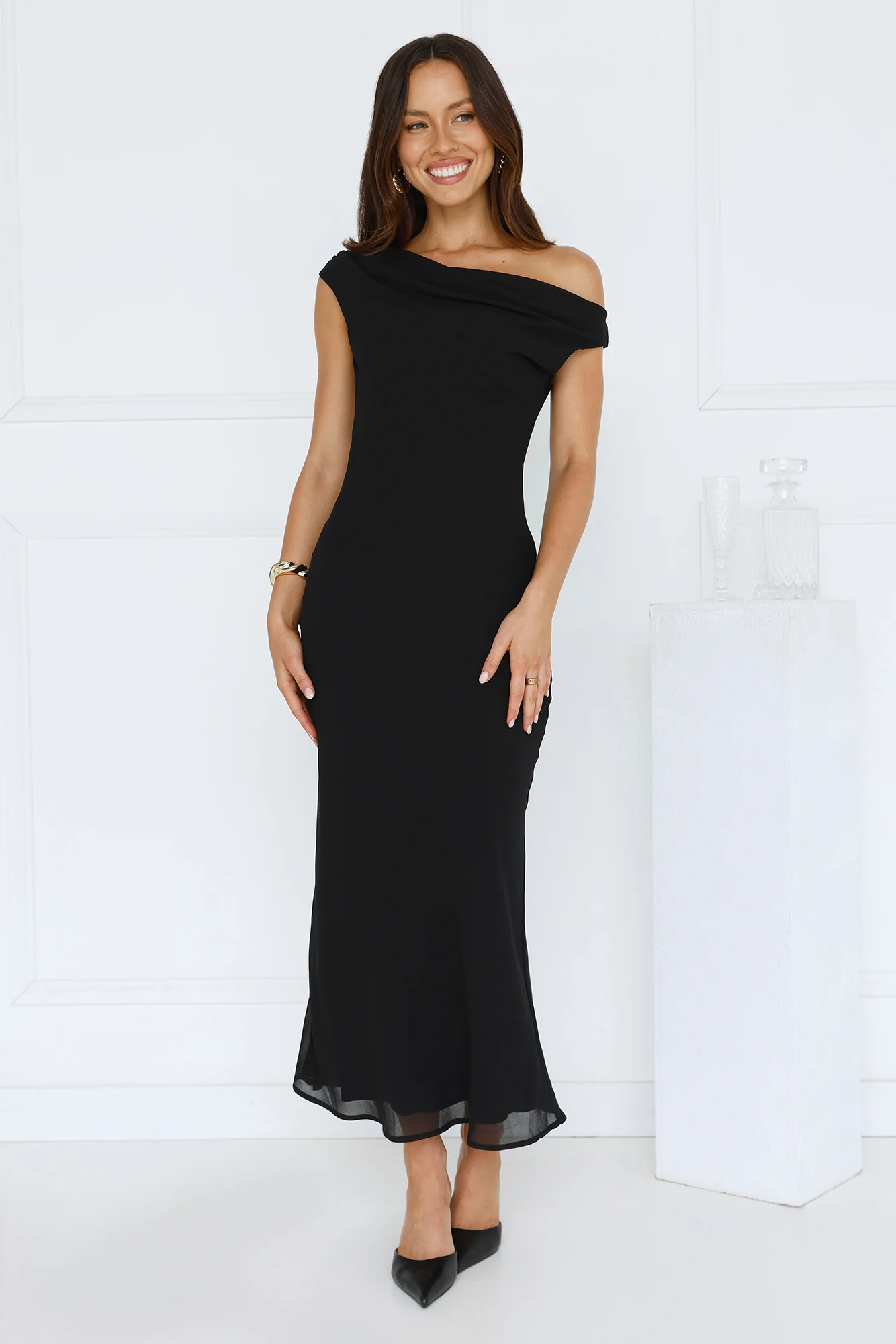 Xenia Off Shoulder Midi Dress