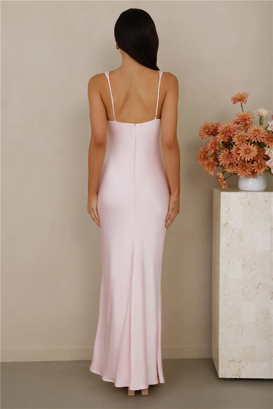 The Isabeau Satin Maxi Dress