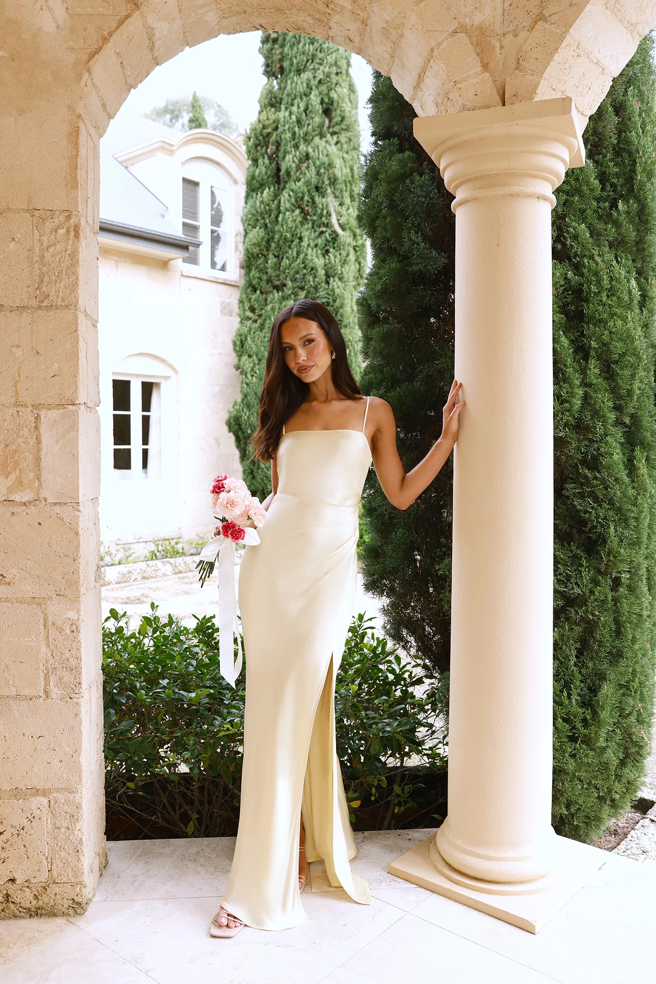 The Violetta Satin Maxi Dress