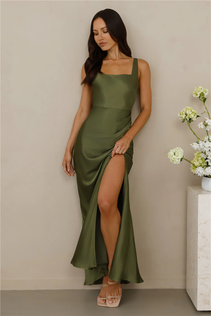 The Evelina Satin Maxi Dress