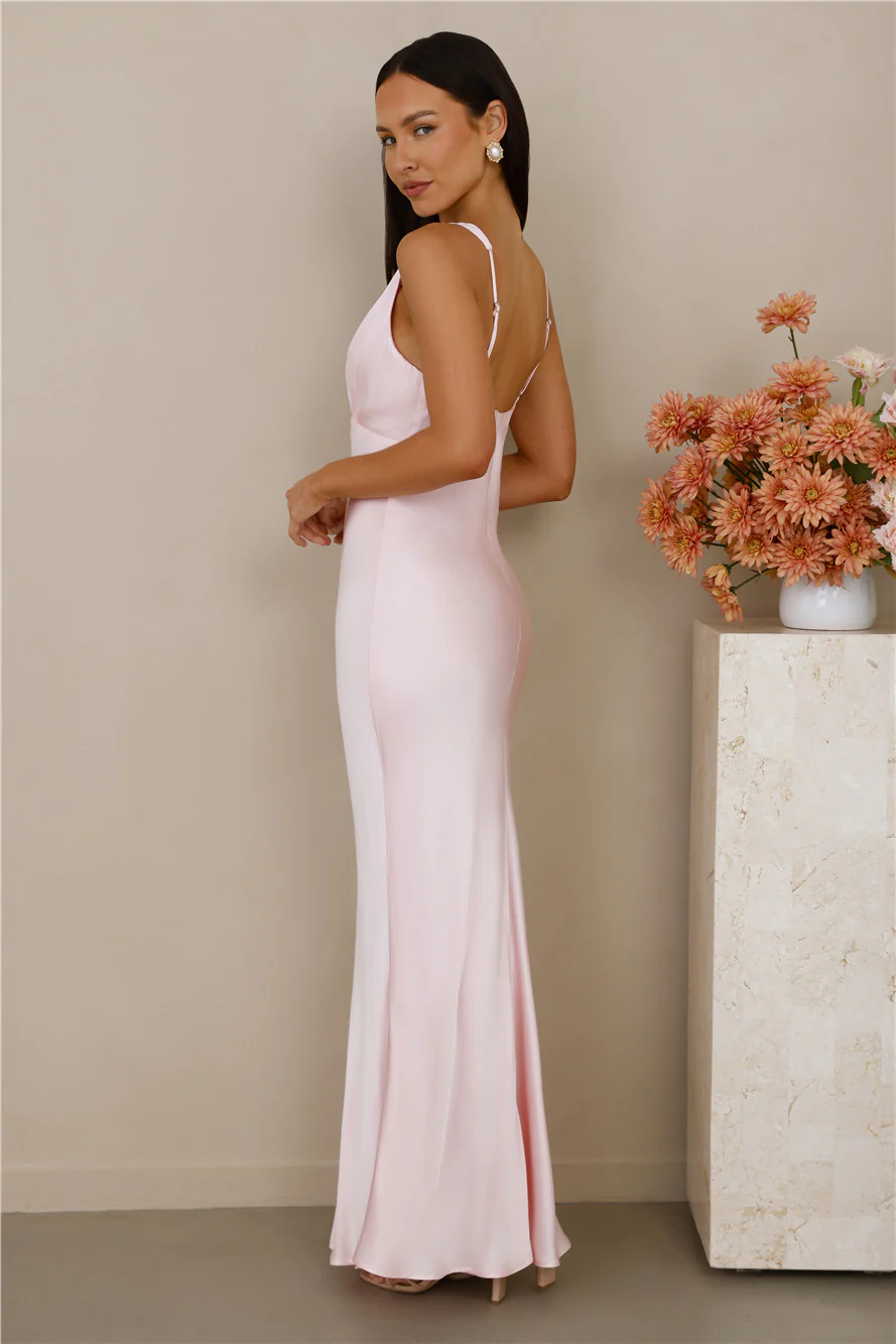 The Isabeau Satin Maxi Dress