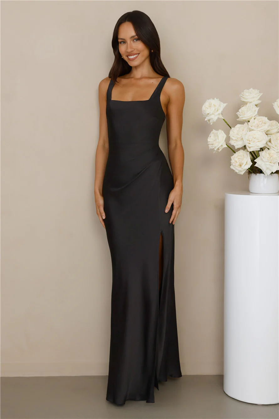The Evelina Satin Maxi Dress