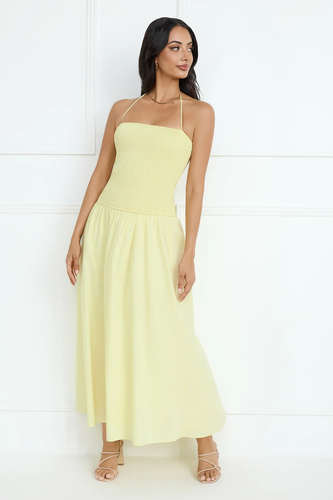 Unmatched Energy Halter Maxi Dress