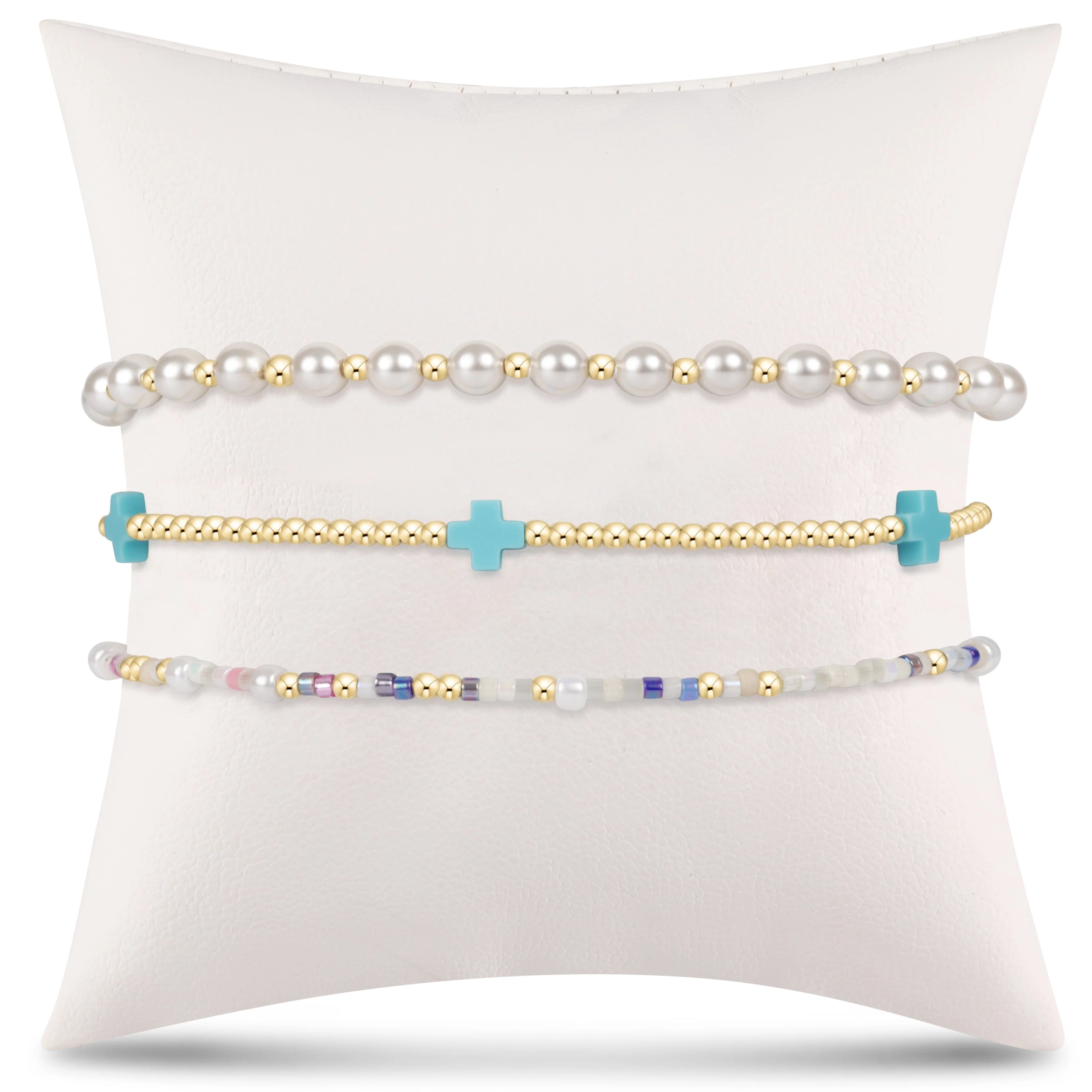 e's gift drawer stack - gold turquoise