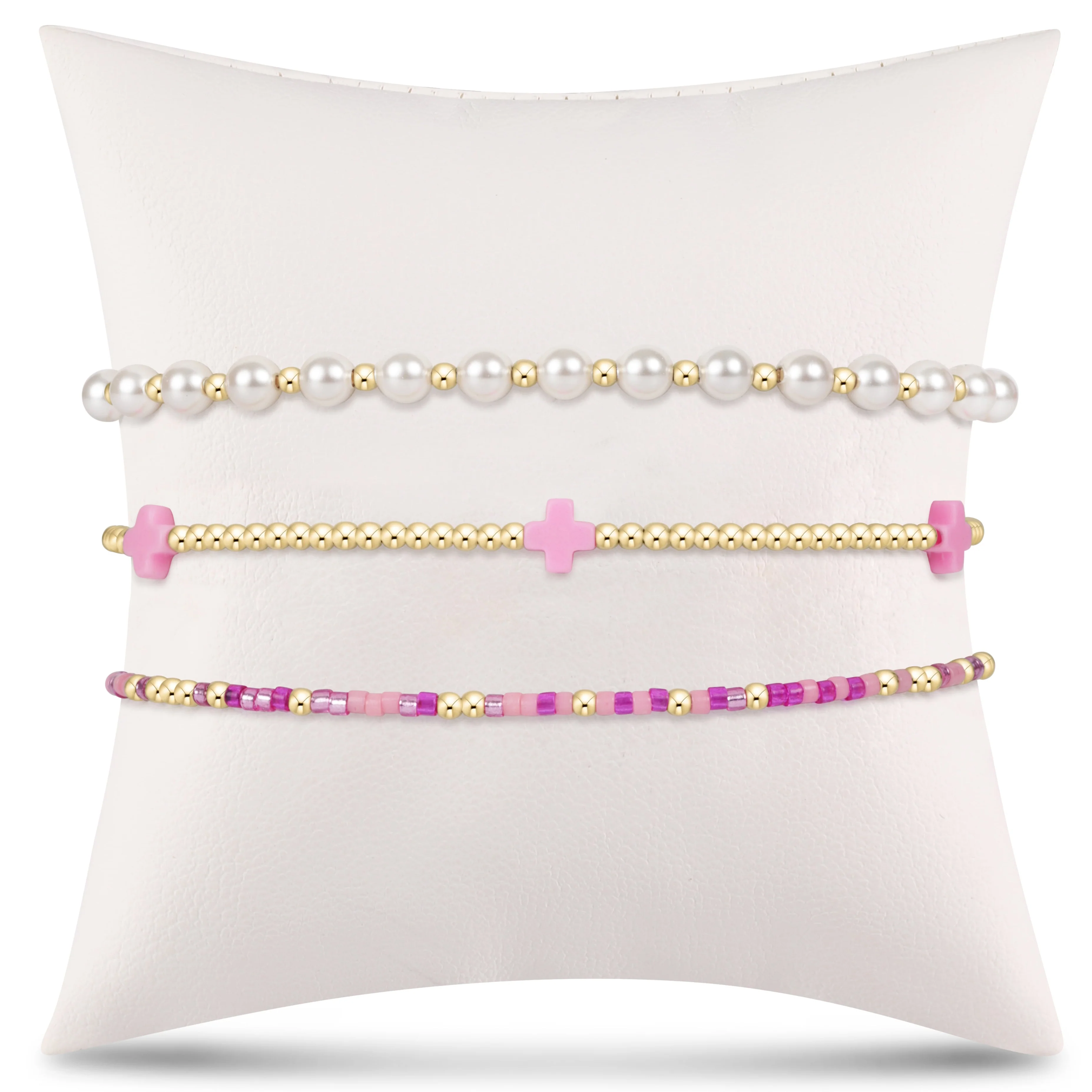 e's gift drawer stack - gold bright pink