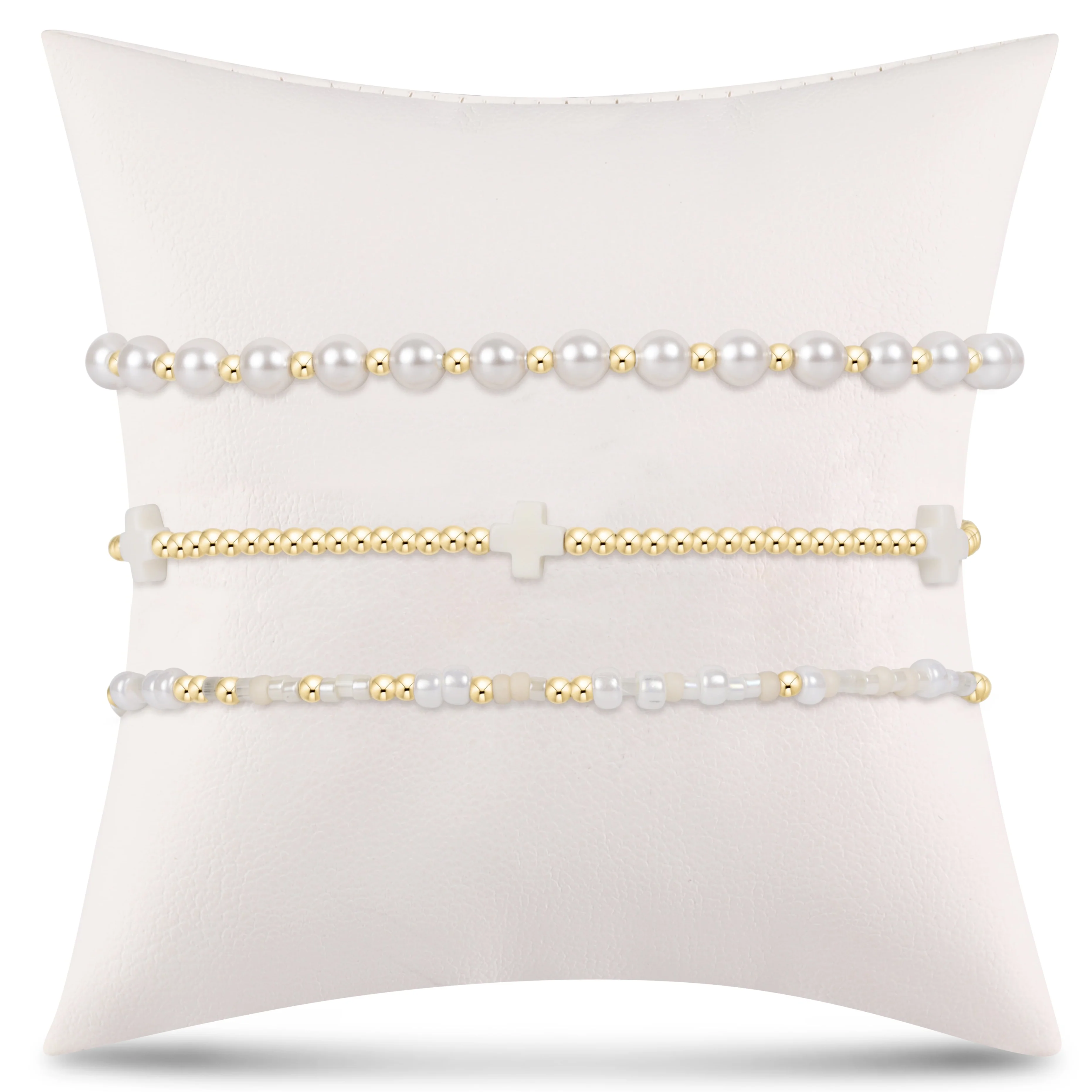 e's gift drawer stack - gold off-white
