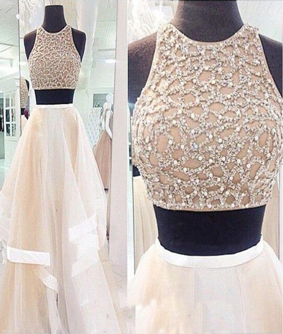 Unthony - Two Pieces Ivory Prom Dresses