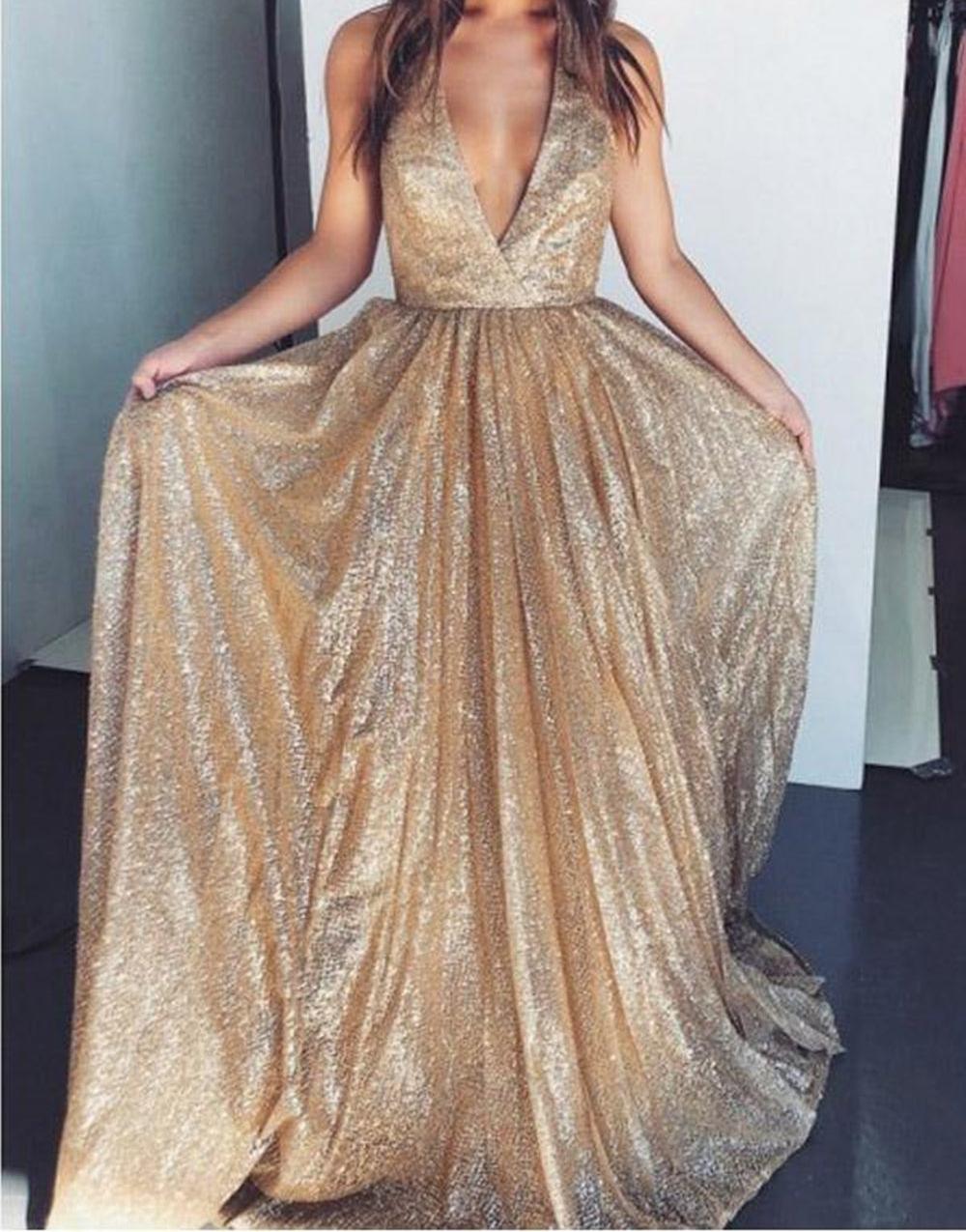 Unthony - Halter V Neck Backless Green/Burgundy/Champagne Long Prom Dress