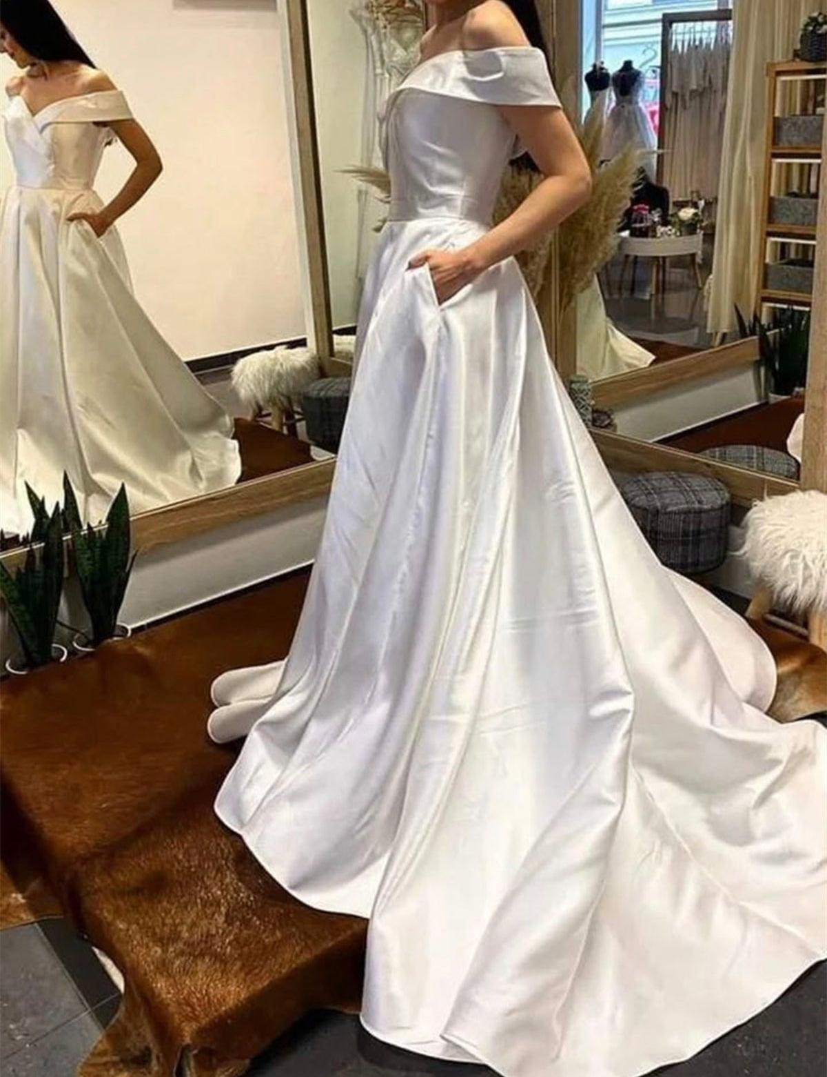 Unthony - Off Shoulder Royal Blue/Purple/White Long Prom Dress