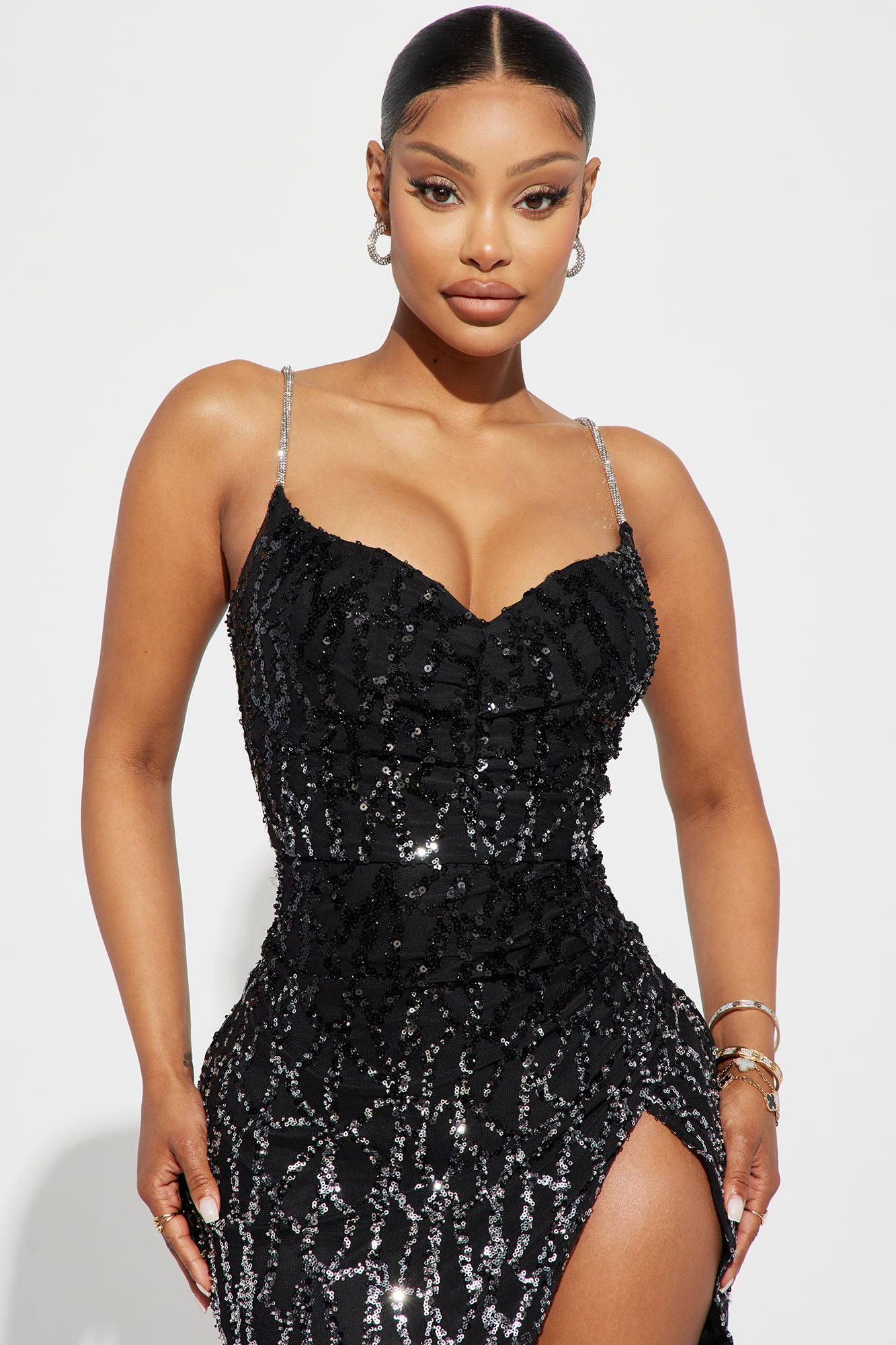 Christabel Maxi Gown - Black/combo