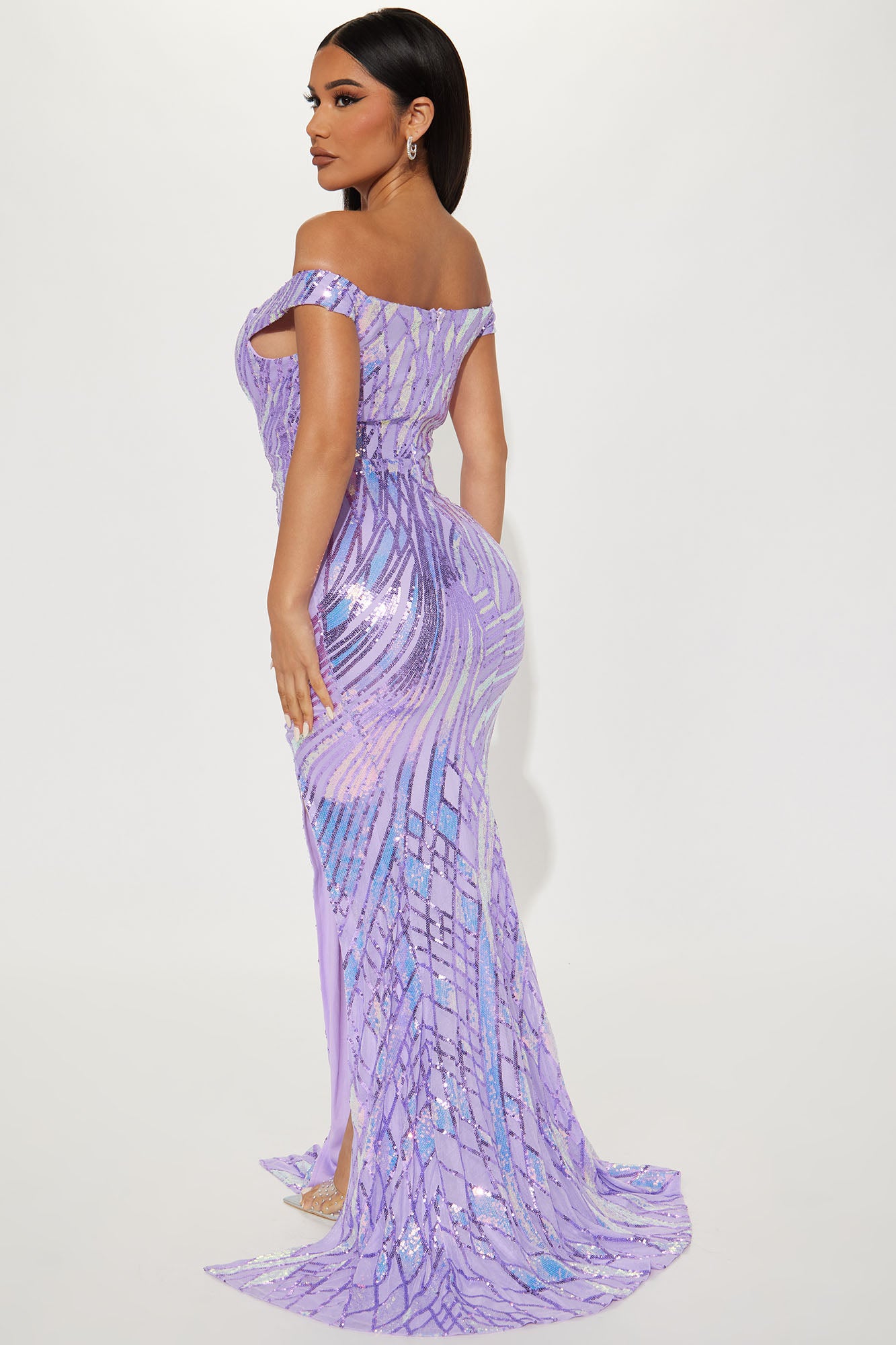 Be Glam Sequin Maxi Dress - Lavender
