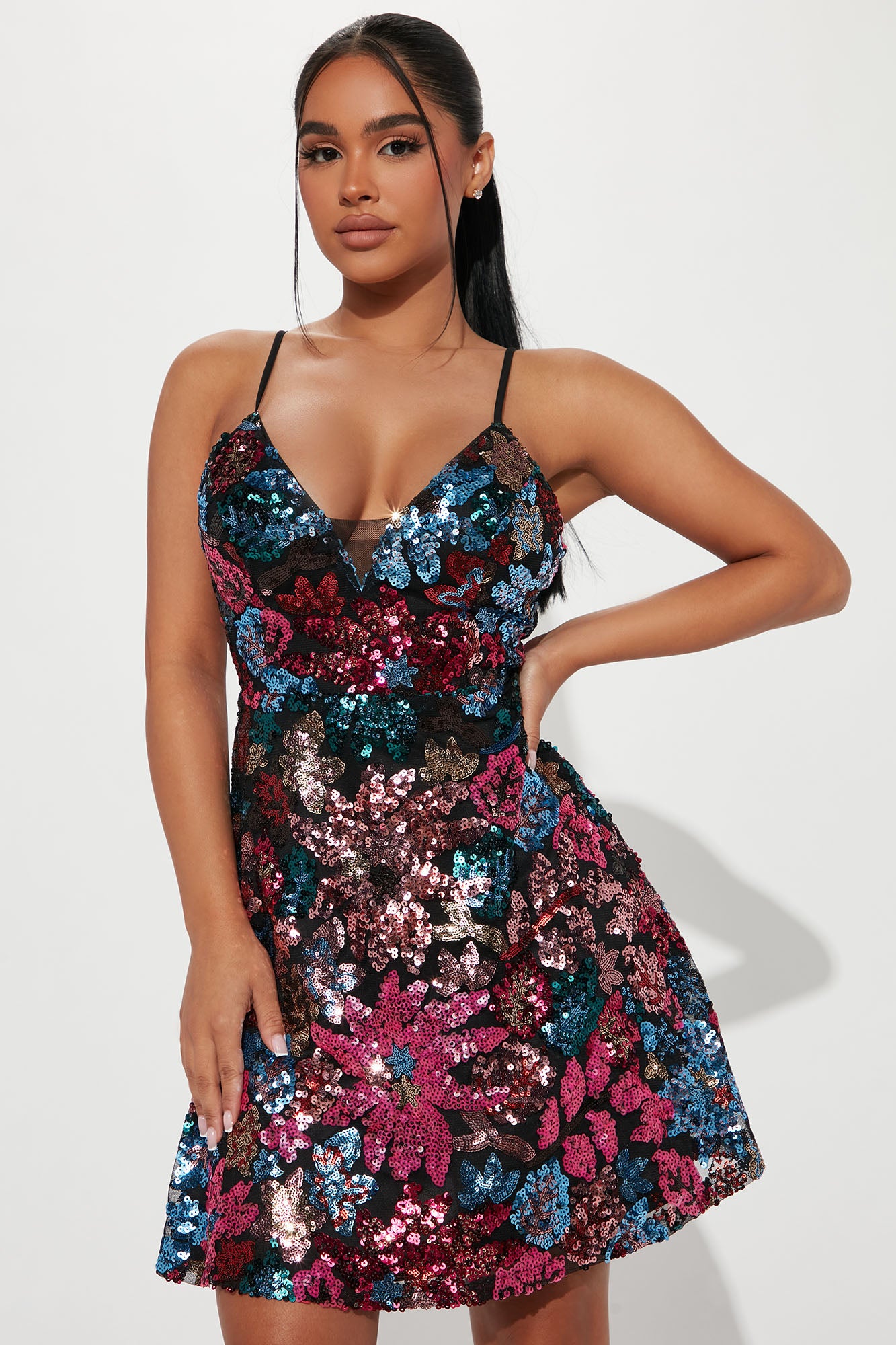 Becca Sequin Mini Dress - Multi Color