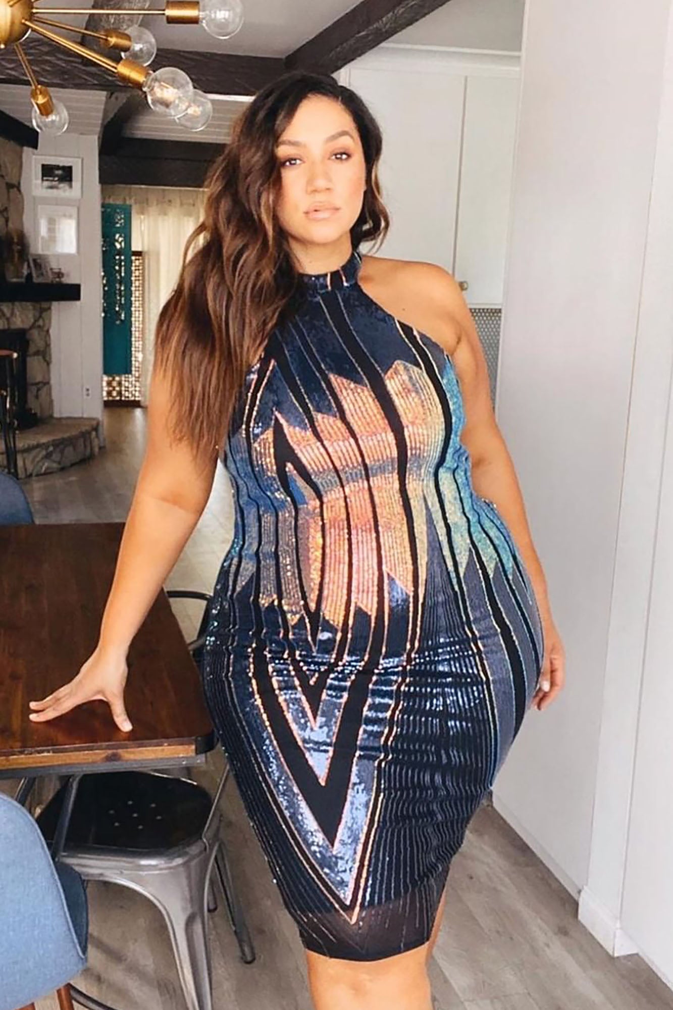 All Yours Sequin Midi Dress - Multi Color