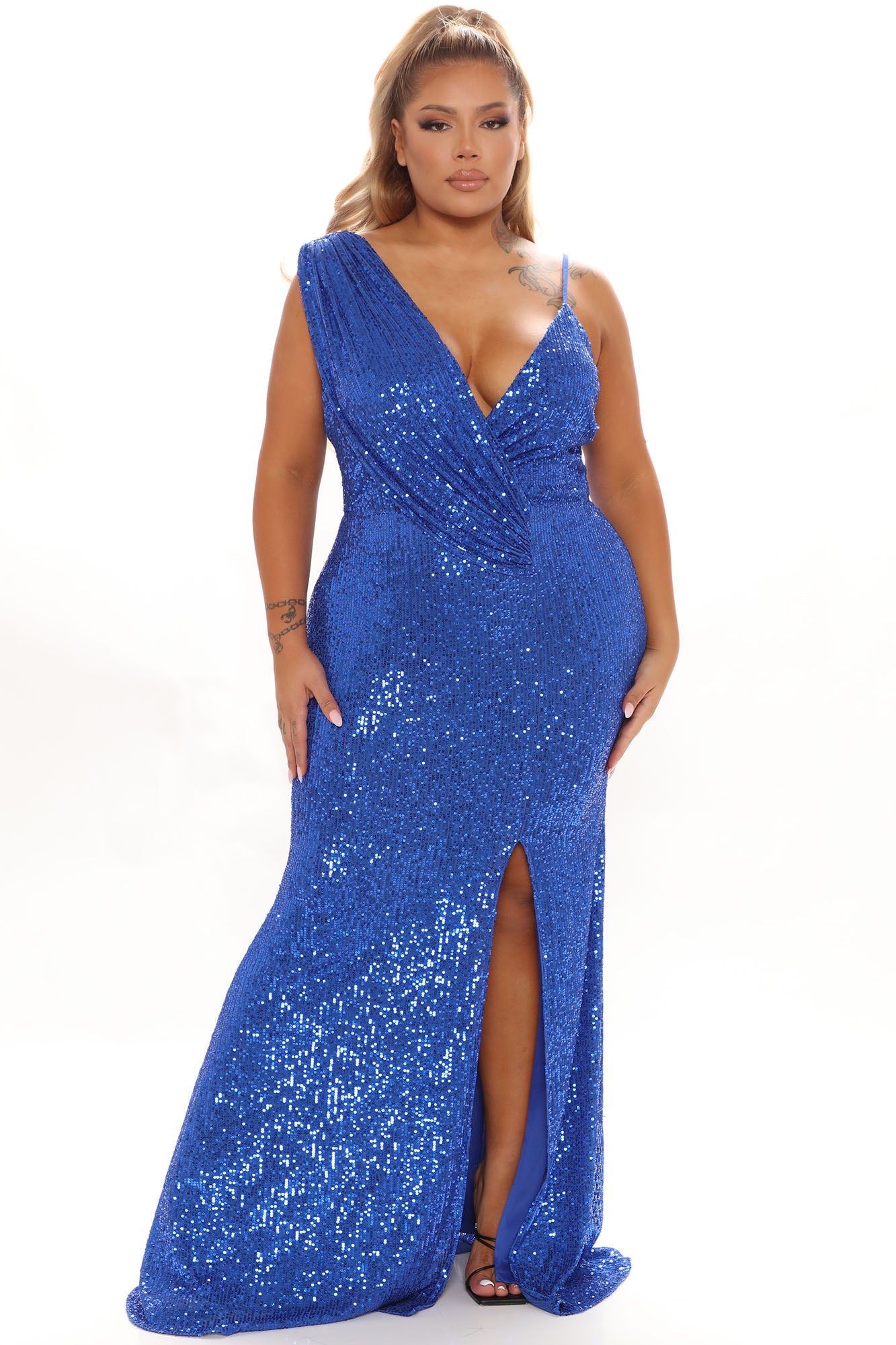 Brightest Star Sequin Maxi Dress - Royal