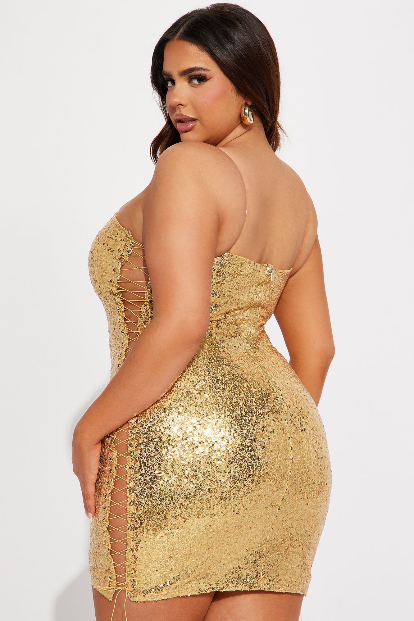 After Party Chic Sequin Mini Dress - Gold