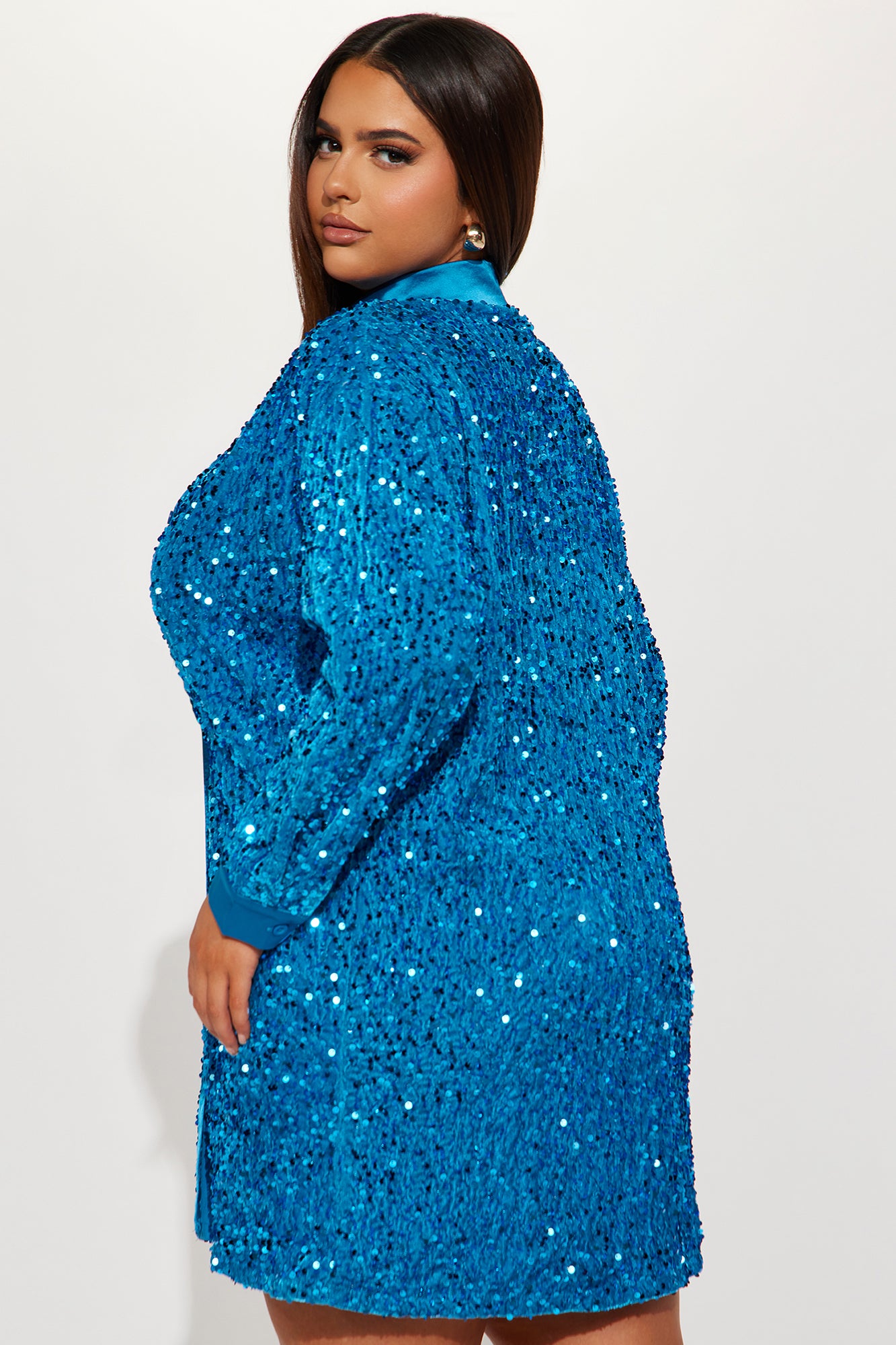 Amalie T-Shirt Mini Dress - Turquoise